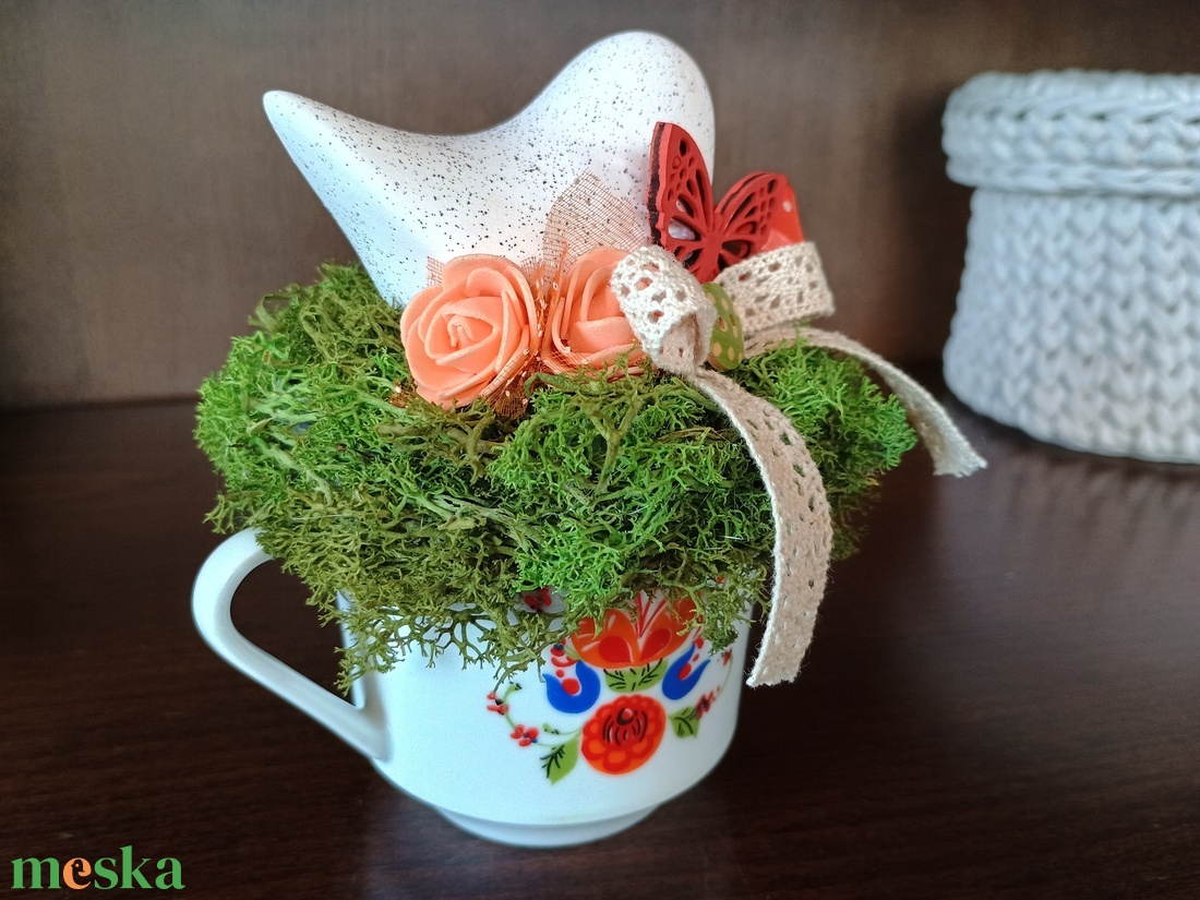 Retró bögre asztaldísz - otthon & életmód - dekoráció - asztal és polc dekoráció - asztaldísz - Meska.hu