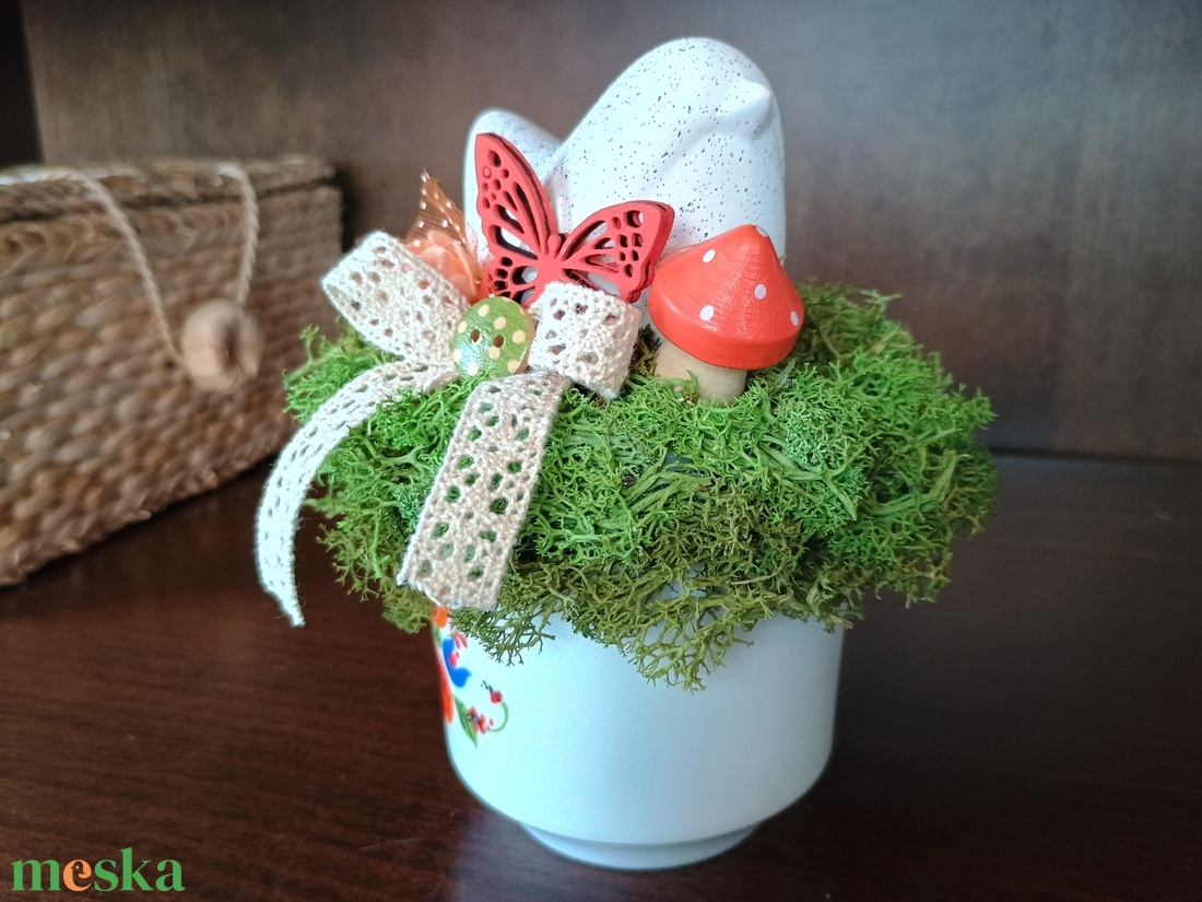 Retró bögre asztaldísz - otthon & életmód - dekoráció - asztal és polc dekoráció - asztaldísz - Meska.hu