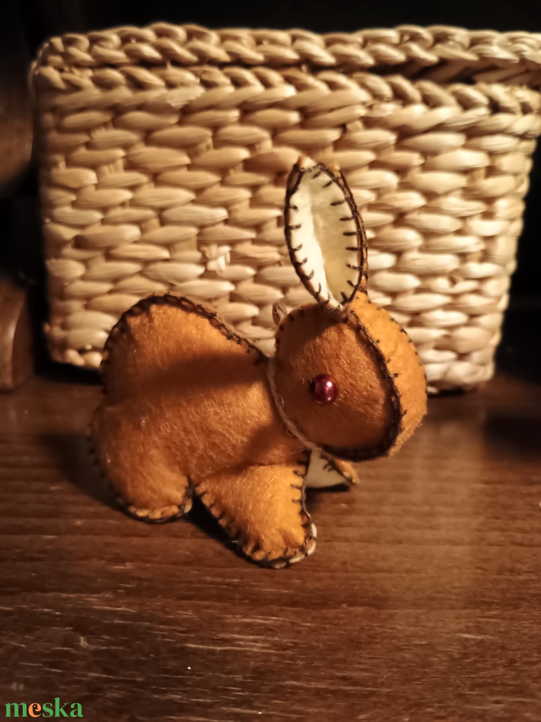 Handmade barna Húsvéti nyúl - otthon & életmód - dekoráció - dísztárgy - Meska.hu