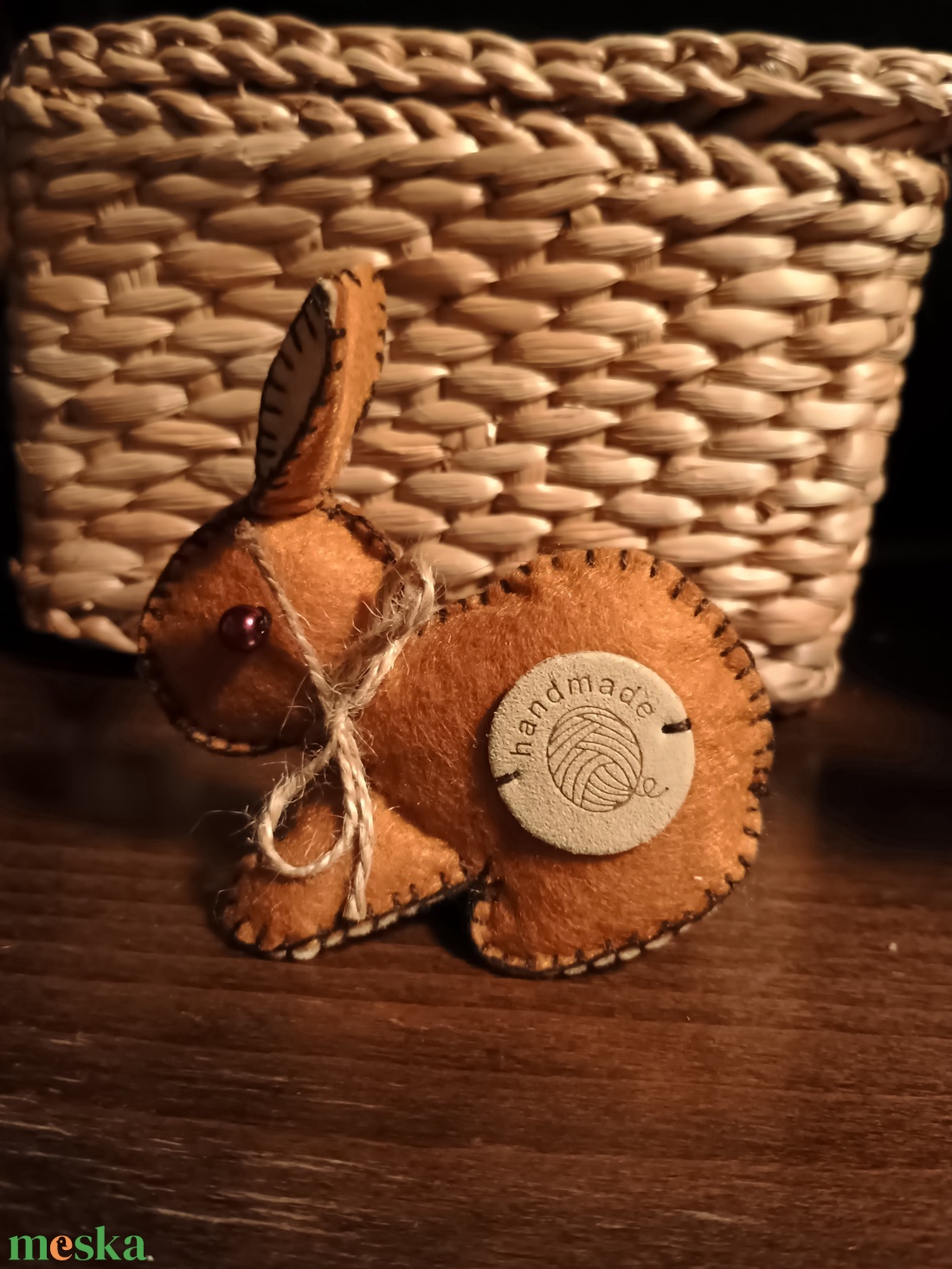 Handmade barna Húsvéti nyúl - otthon & életmód - dekoráció - dísztárgy - Meska.hu
