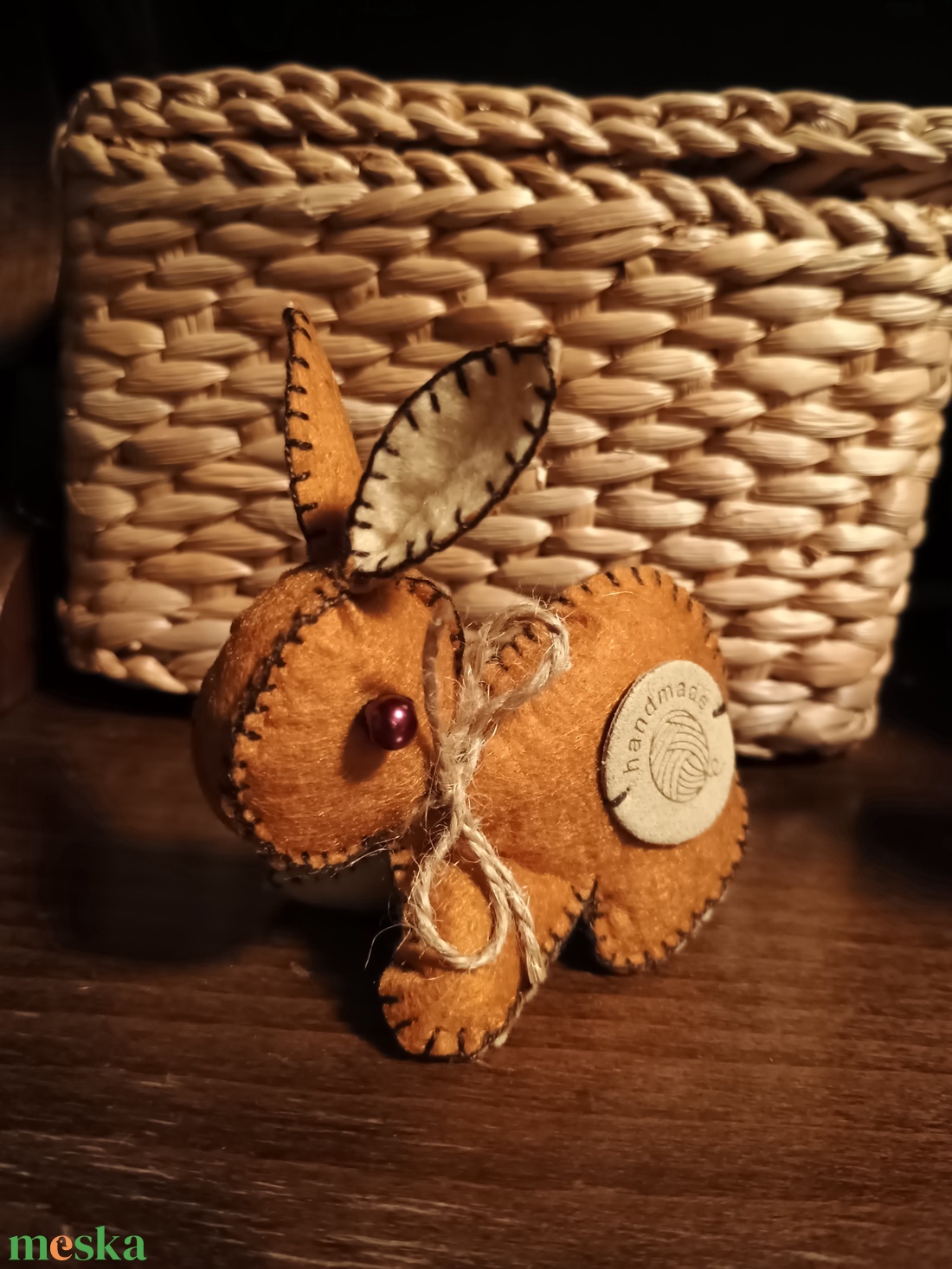 Handmade barna Húsvéti nyúl - otthon & életmód - dekoráció - dísztárgy - Meska.hu