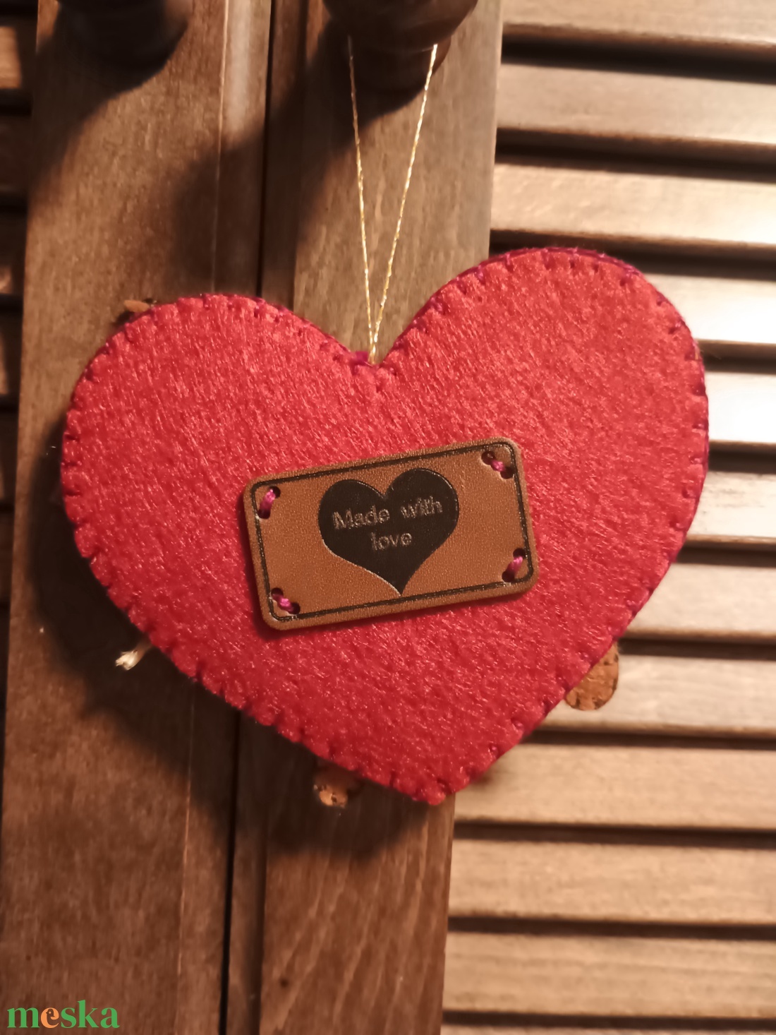 Őzikés függődísz szívvel - otthon & életmód - dekoráció - fali és függő dekoráció - függődísz - Meska.hu