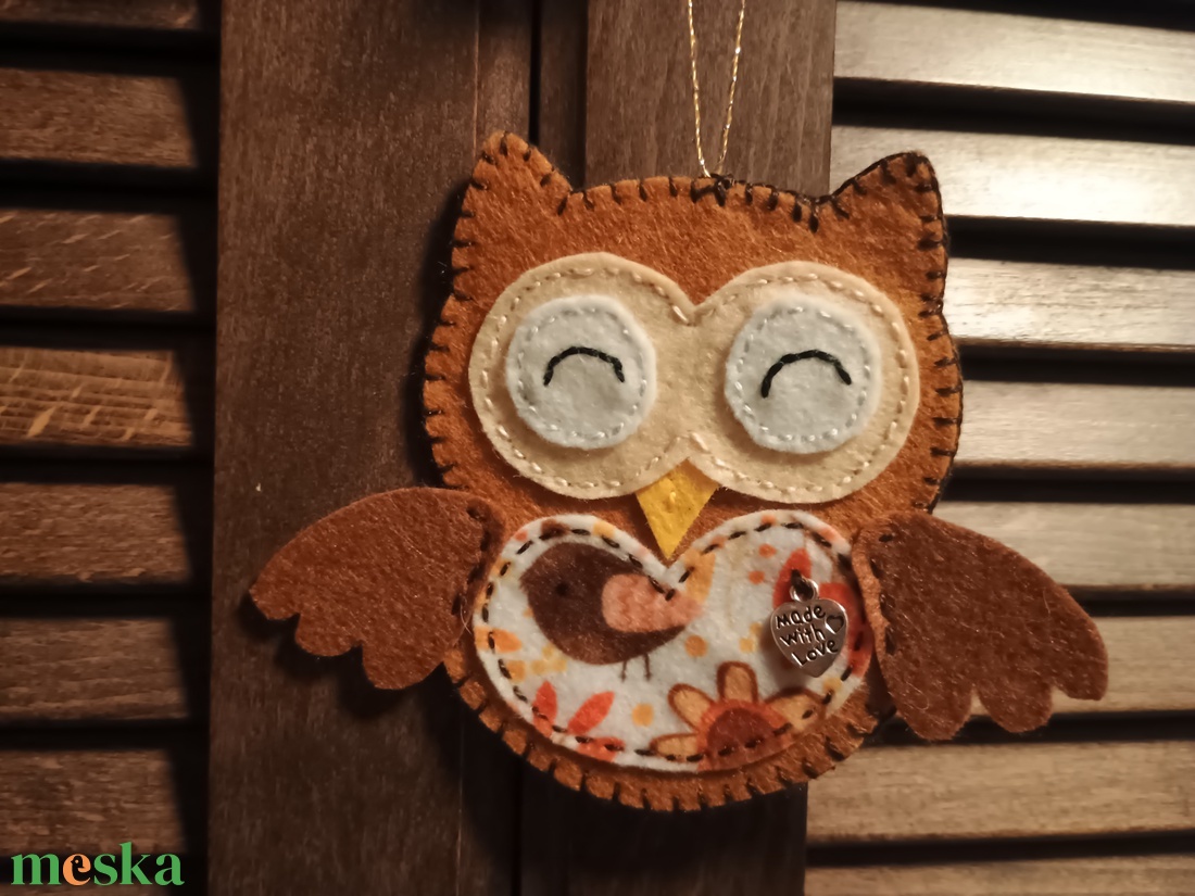 Bagoly pár - otthon & életmód - dekoráció - fali és függő dekoráció - függődísz - Meska.hu
