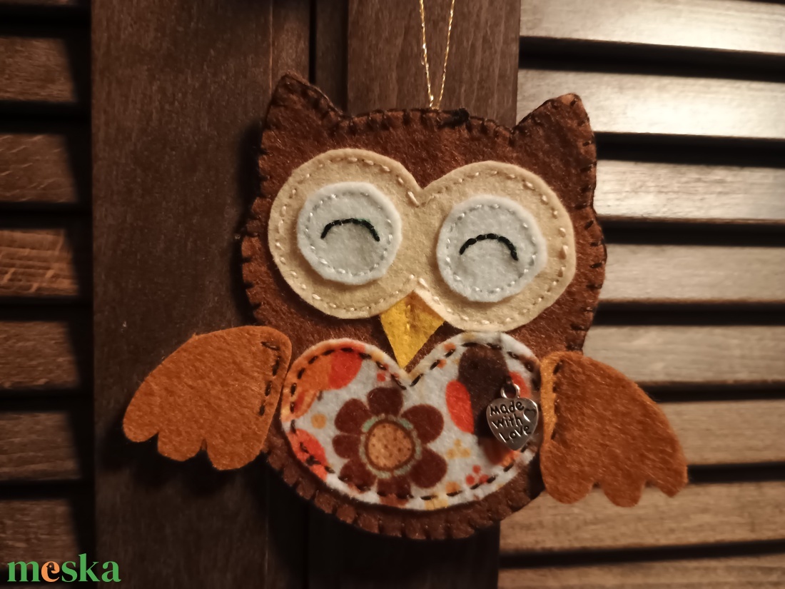 Bagoly pár - otthon & életmód - dekoráció - fali és függő dekoráció - függődísz - Meska.hu