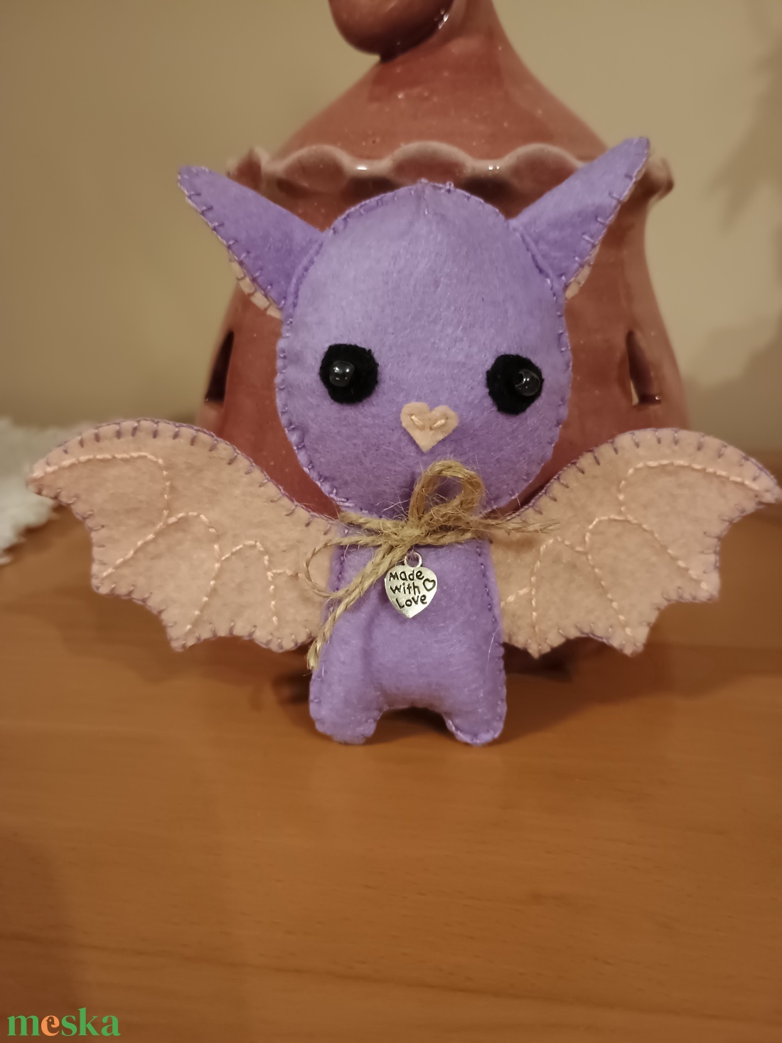 Cuki filc denevér kabala (világos lila) - játék & sport - plüssállat & játékfigura - denevér - Meska.hu