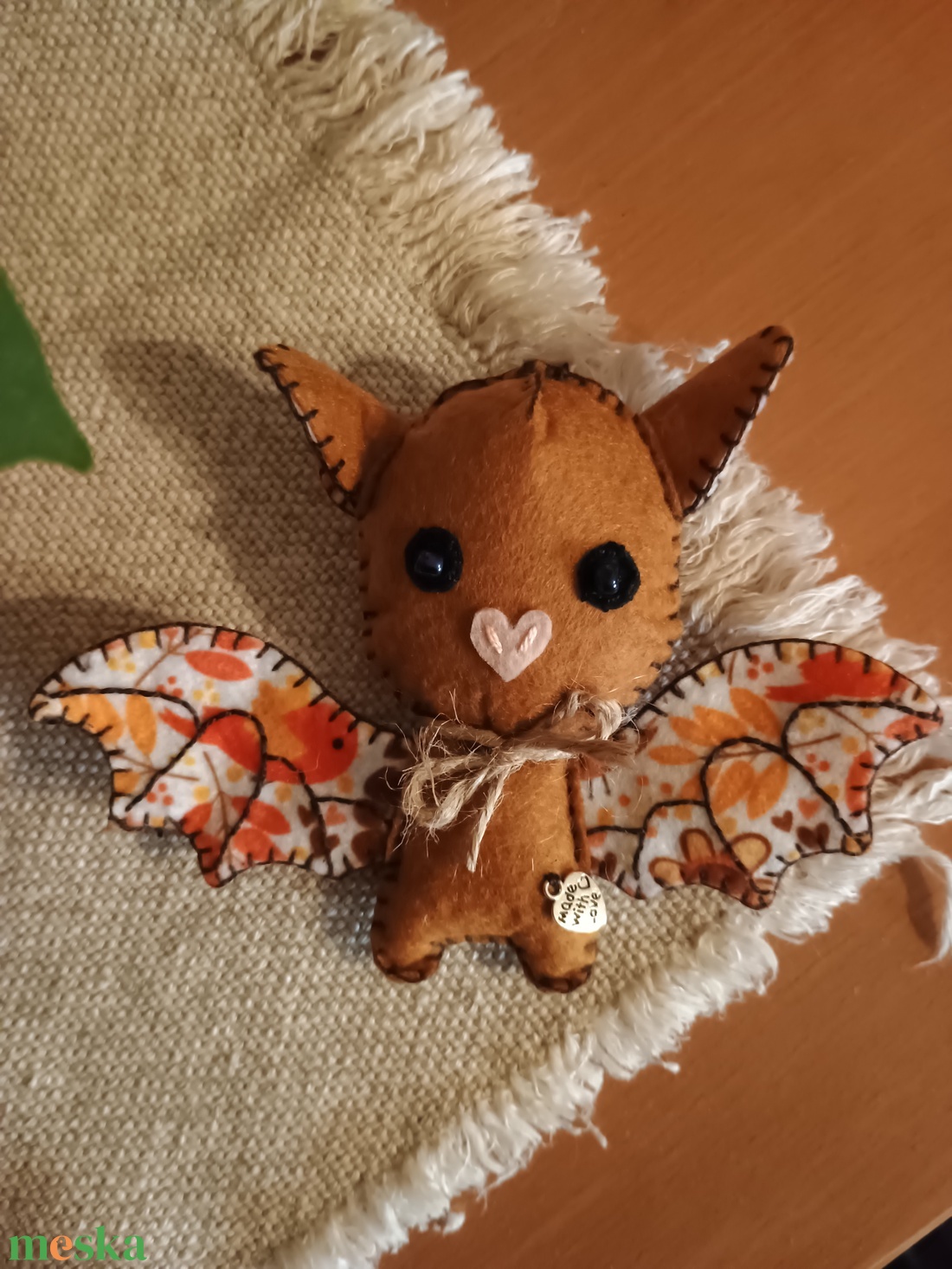 Cuki filc denevér kabala (barna, madár mintás) - otthon & életmód - dekoráció - dísztárgy - Meska.hu