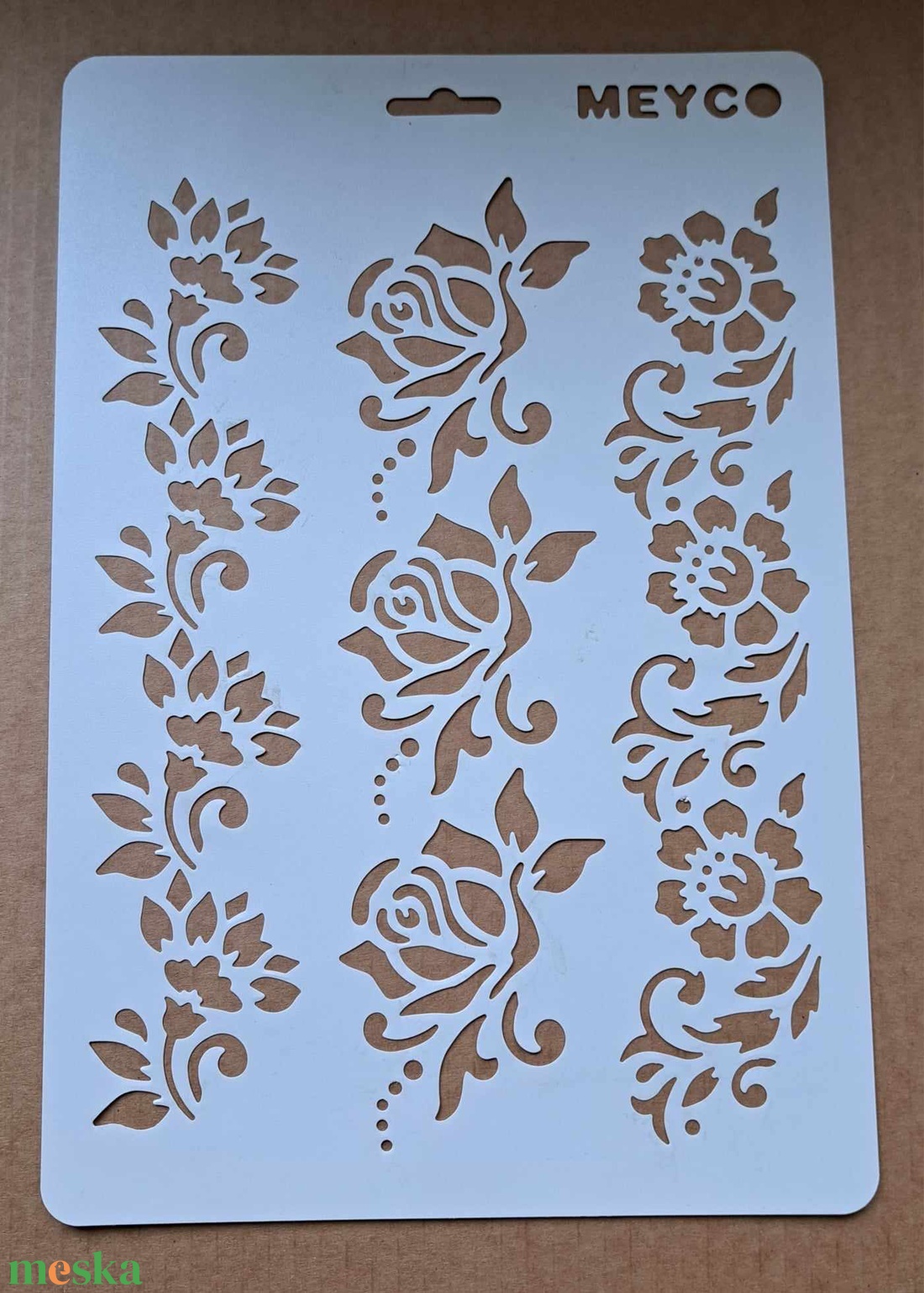Stencil - virágmintás, A/4 - kellékek & szerszámok - szerszámok, eszközök - sablonok - Meska.hu