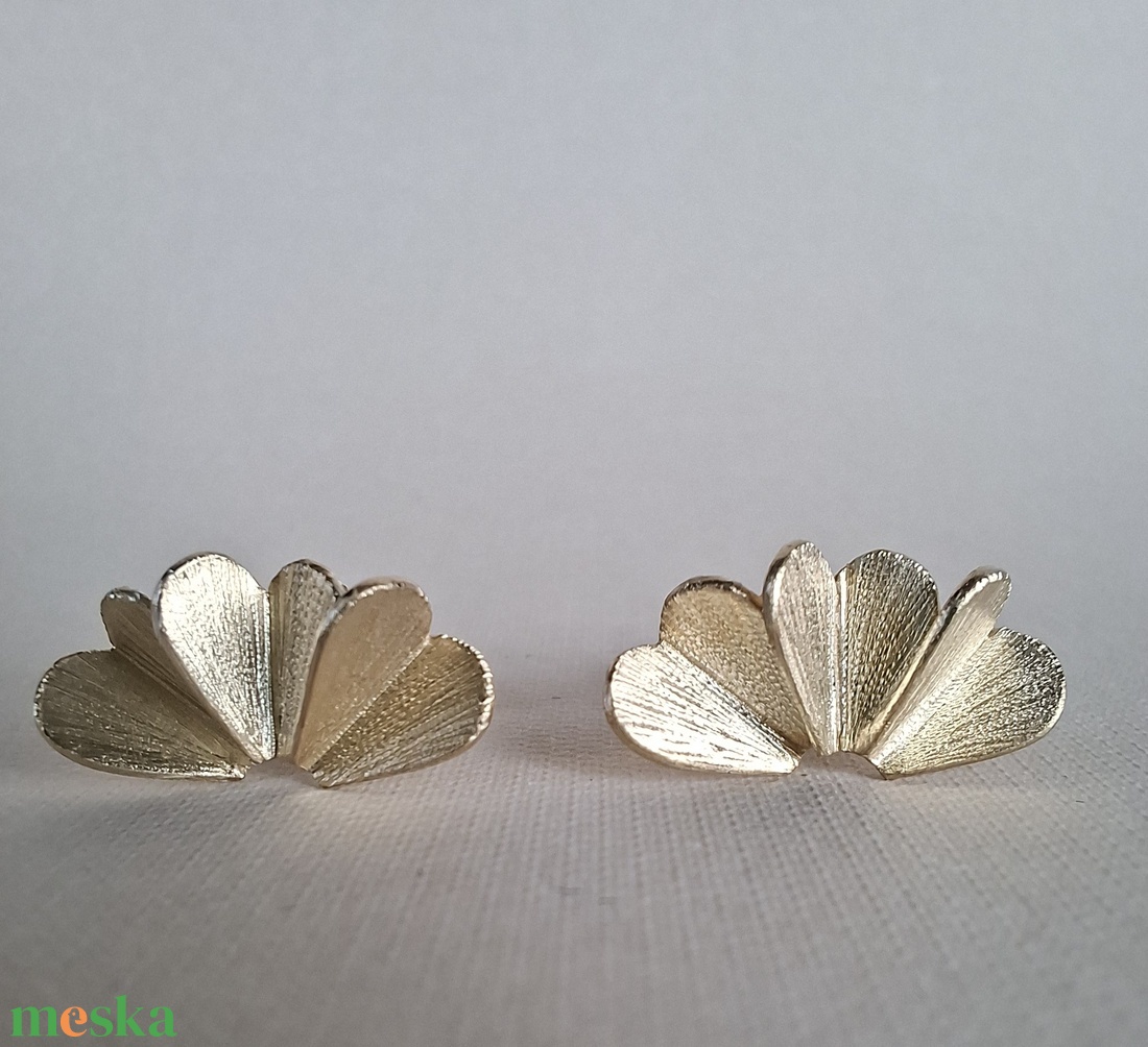 Minimalista virág alakú ezüst ékszerszett - ékszer - ékszerszett - Meska.hu