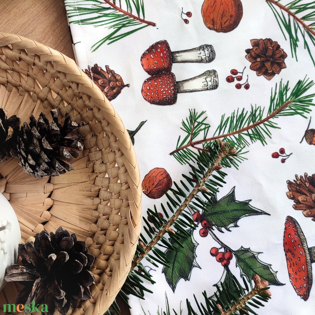 Asztali futó - Téli erdő - kis méret - otthon & életmód - konyhafelszerelés, tálalás - tálalás - tálalás - Meska.hu