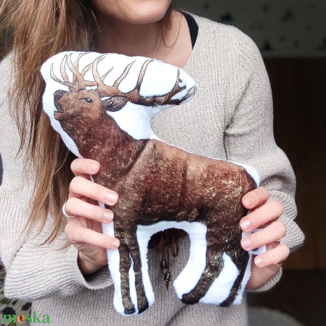 Szarvas formapárna - otthon & életmód - babaszoba, gyerekszoba - babaszoba, gyerekszoba - Meska.hu