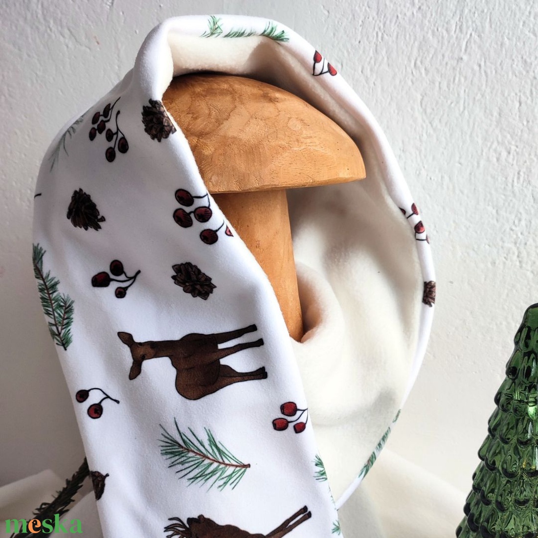 Gyermek sál - téli szarvasok - ruha & divat - sál, sapka, kendő - sál - Meska.hu