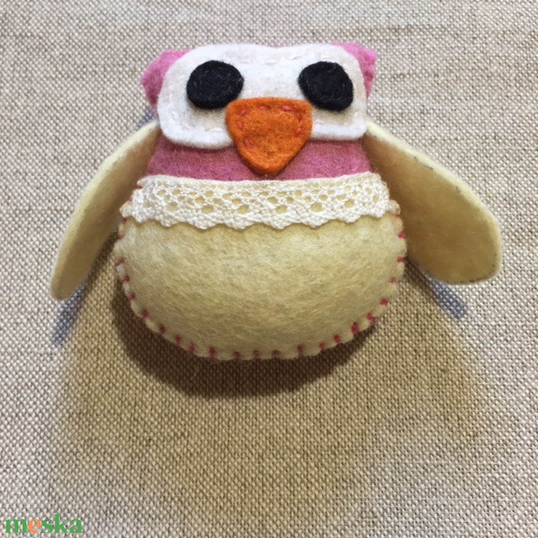 Bagoly barátok gyapjúfilcből - otthon & életmód - dekoráció - dísztárgy - Meska.hu