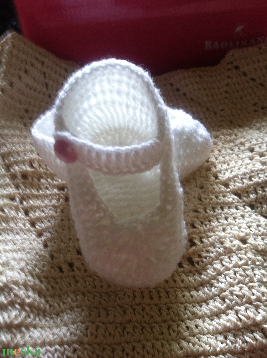 Horgolt babacipő 2. - ruha & divat - gyerekruha - Meska.hu