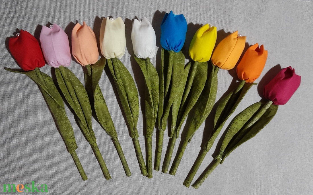 Textil tulipánok 10 szál - otthon & életmód - dekoráció - virágdísz és tartó - csokor & virágdísz - Meska.hu Textil tulipánok 10 szál - otthon & életmód - dekoráció - virágdísz és tartó - csokor & virágdísz - Meska.hu
