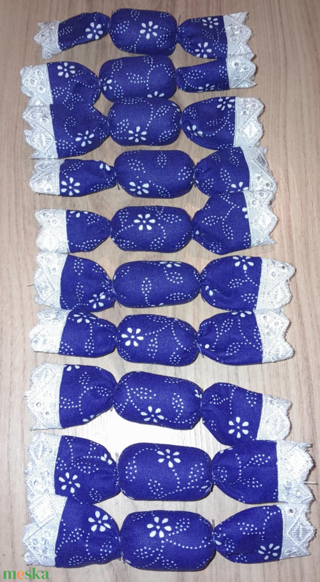 Kékfestő szaloncukor - karácsony - karácsonyi lakásdekoráció - karácsonyfadíszek - Meska.hu