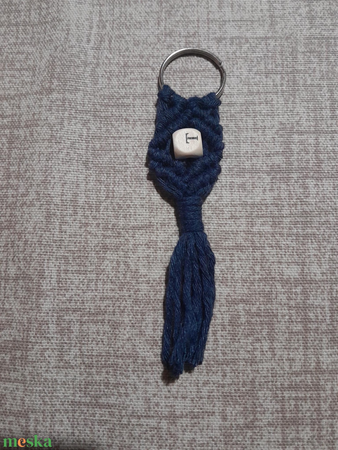 Makramé kulcstartó - otthon & életmód - gyertya, illat, aroma - mécses és mécsestartó - Meska.hu