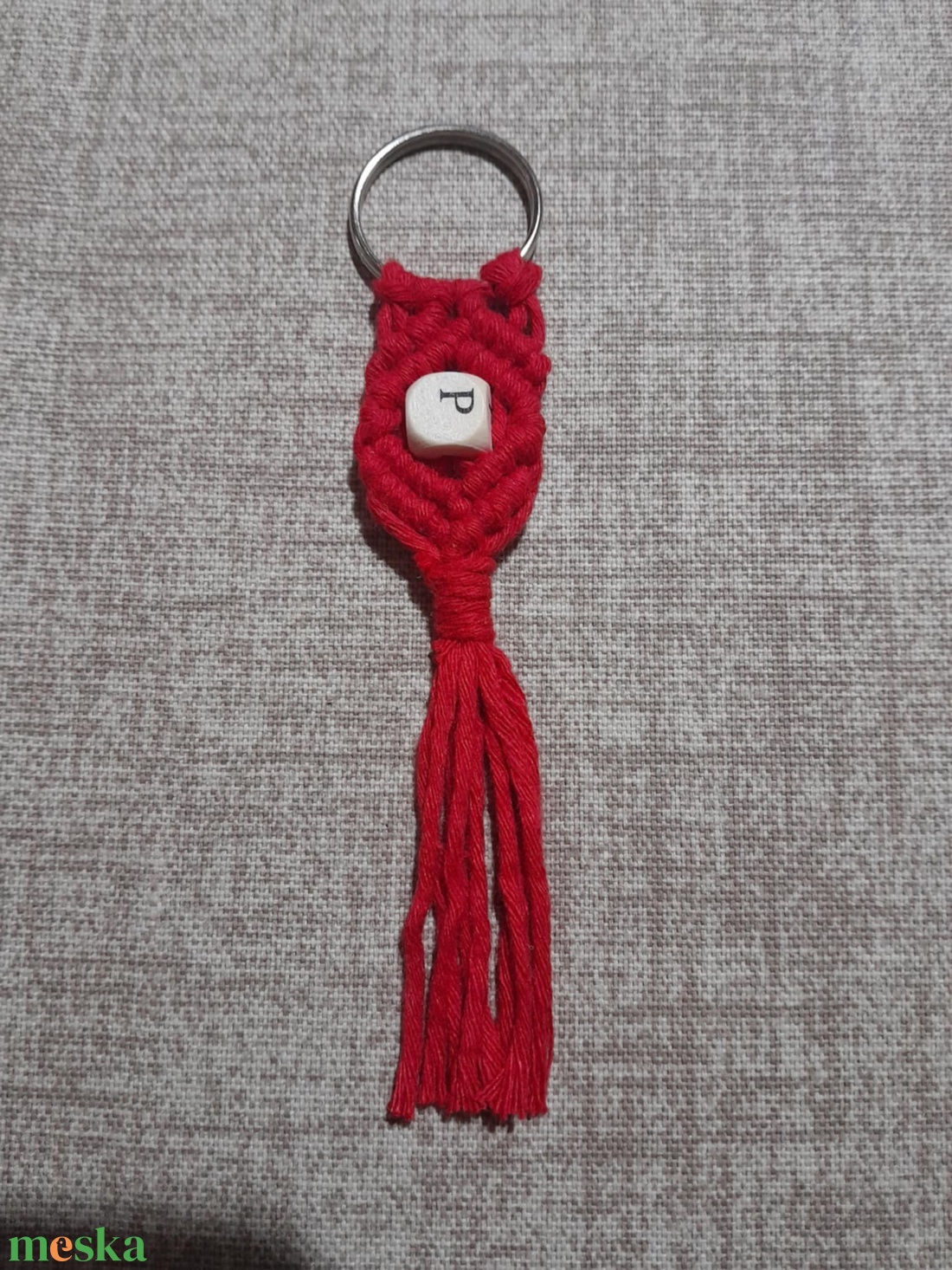 Makramé kulcstartó - otthon & életmód - gyertya, illat, aroma - mécses és mécsestartó - Meska.hu