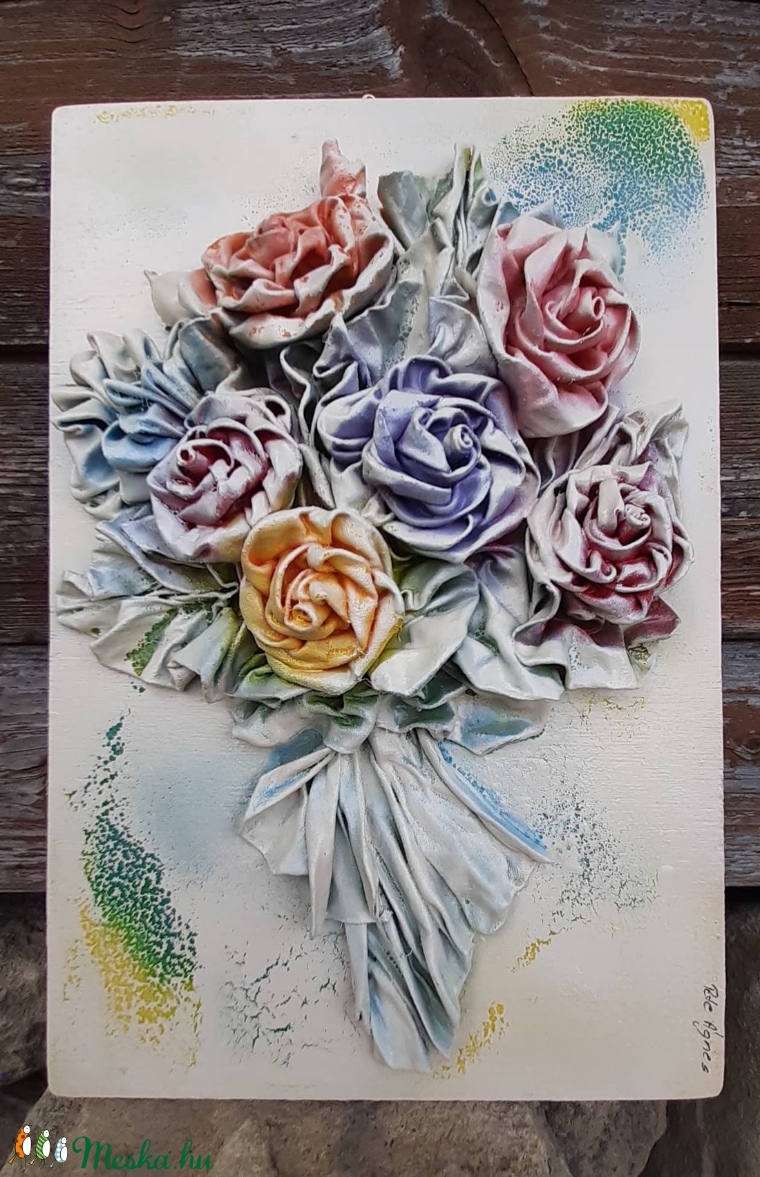  20x30cm-es falikép, textilszobrászattal készítve - otthon & életmód - dekoráció - kép & falikép - Meska.hu