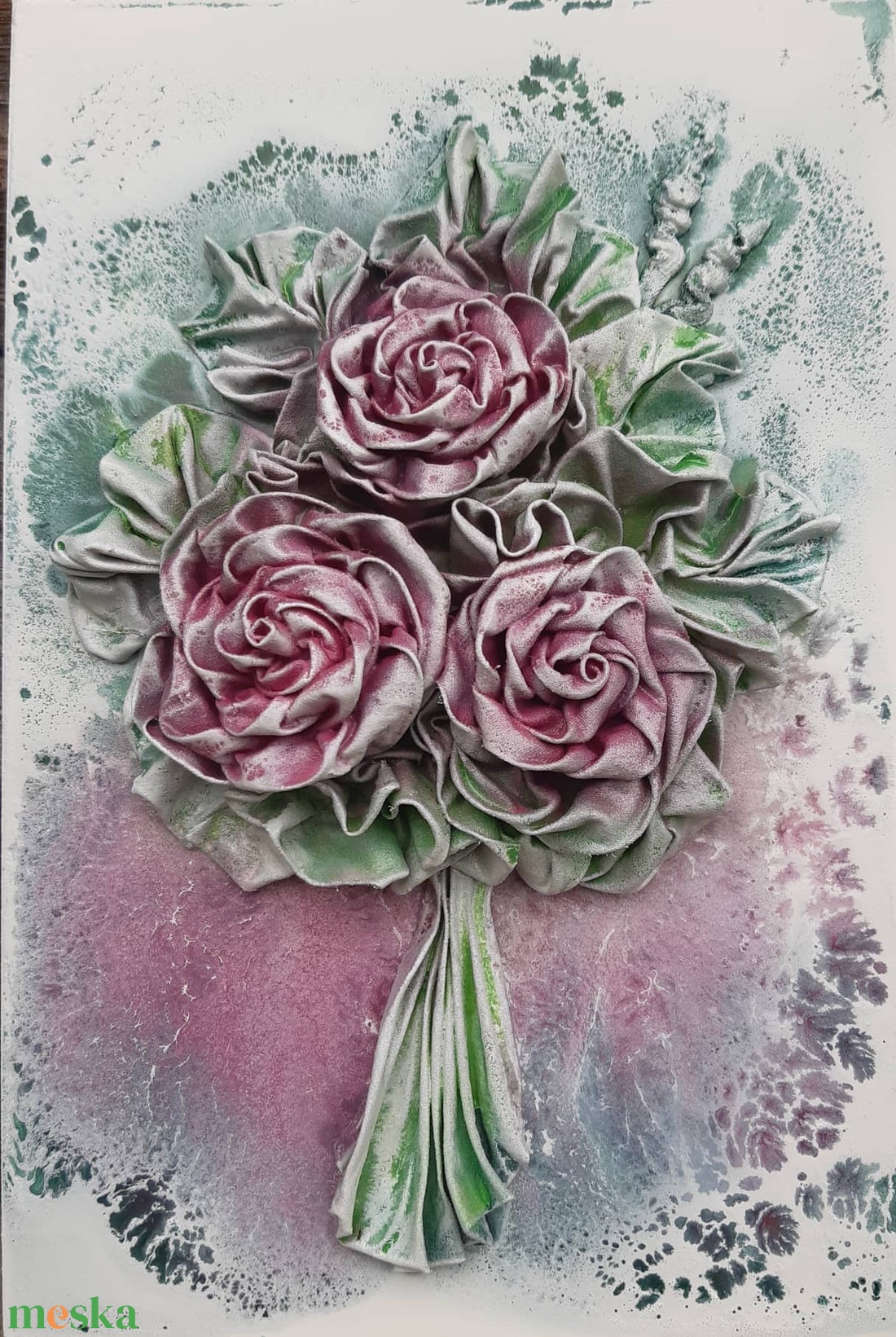  20x30cm-es falikép, textilszobrászattal készítve - művészet - más művészeti ág - Meska.hu