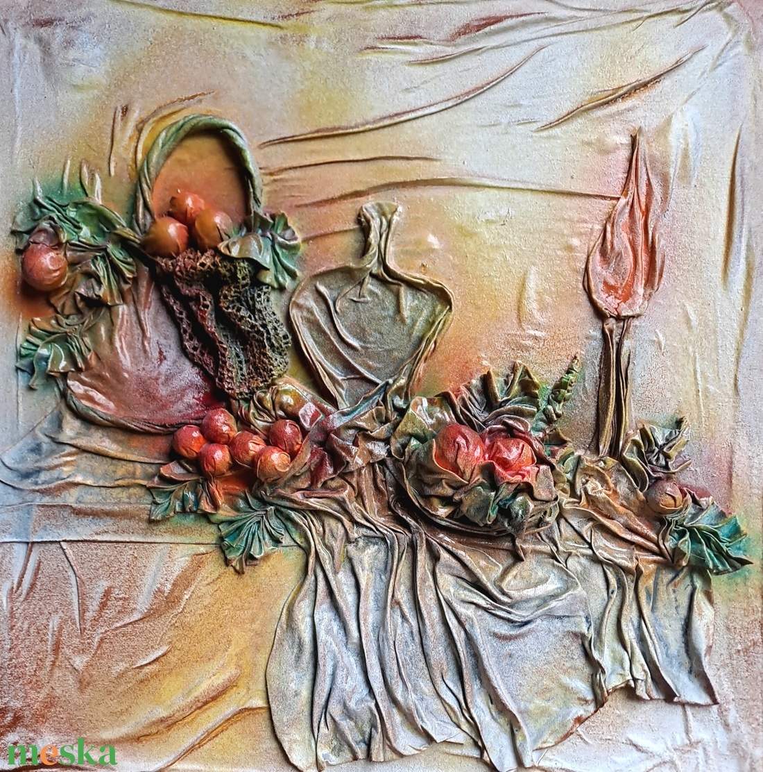 Csendélet - művészet - festmény - festmény vegyes technika - Meska.hu
