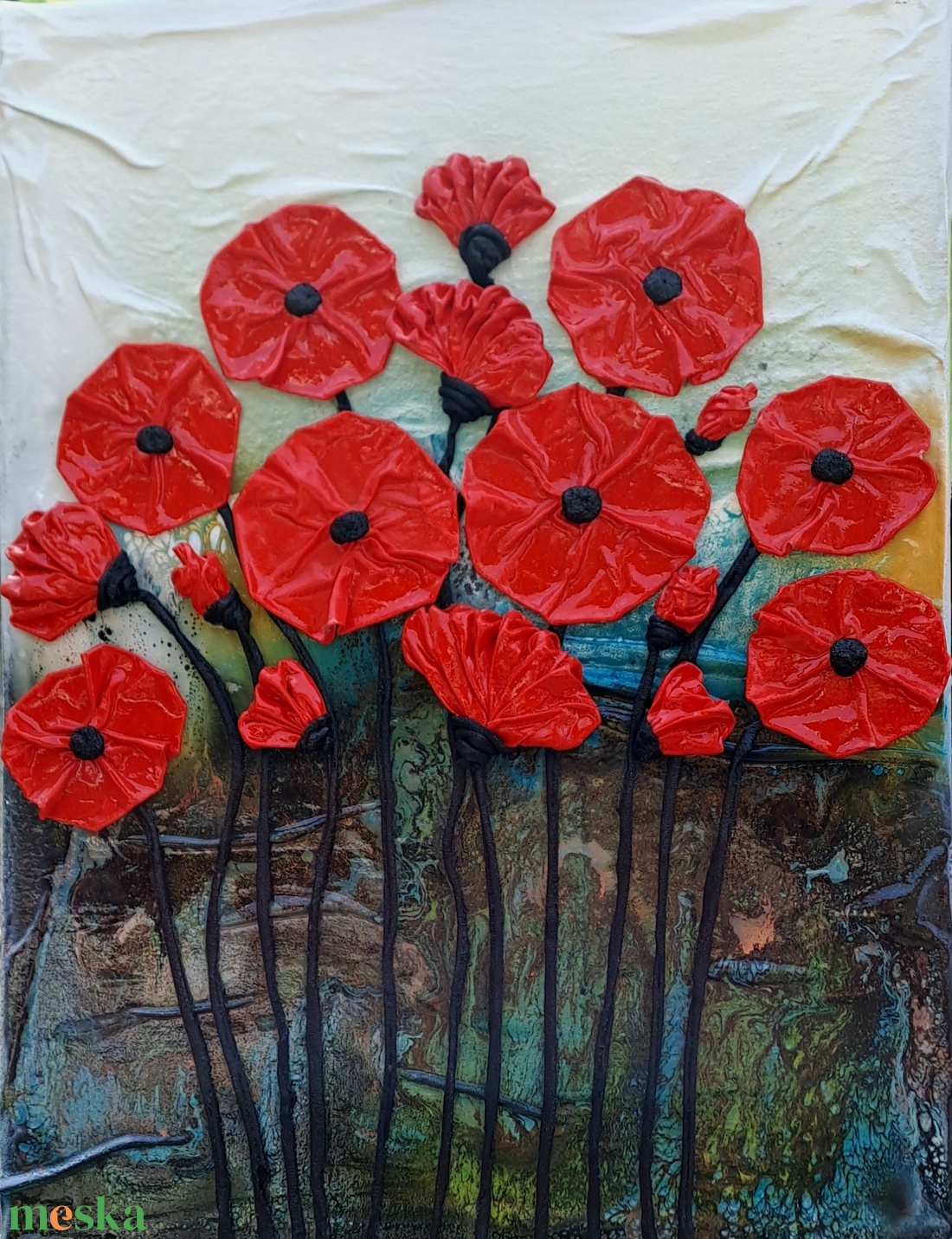 Pipacsok - otthon & életmód - dekoráció - kép & falikép - vászonkép - Meska.hu