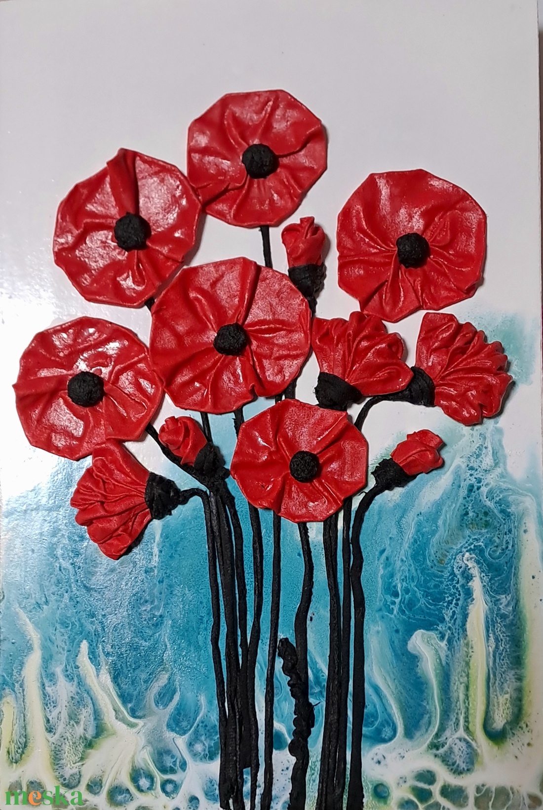 Pipacsok, 20x30cm - otthon & életmód - dekoráció - kép & falikép - 3d képek - Meska.hu