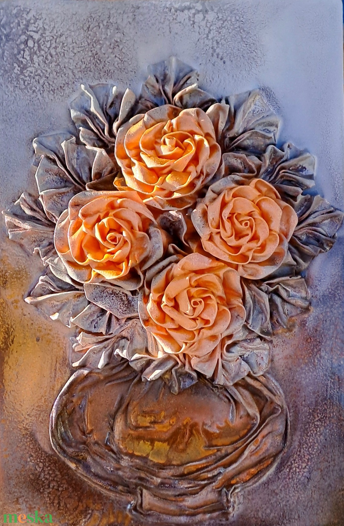 Rózsák vázában, 20x30cm - otthon & életmód - dekoráció - kép & falikép - 3d képek - Meska.hu