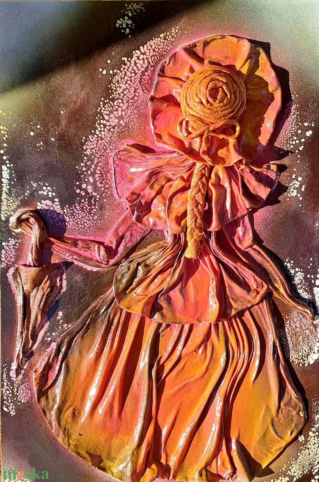 Nő esernyővel, 20x30cm - otthon & életmód - dekoráció - kép & falikép - 3d képek - Meska.hu