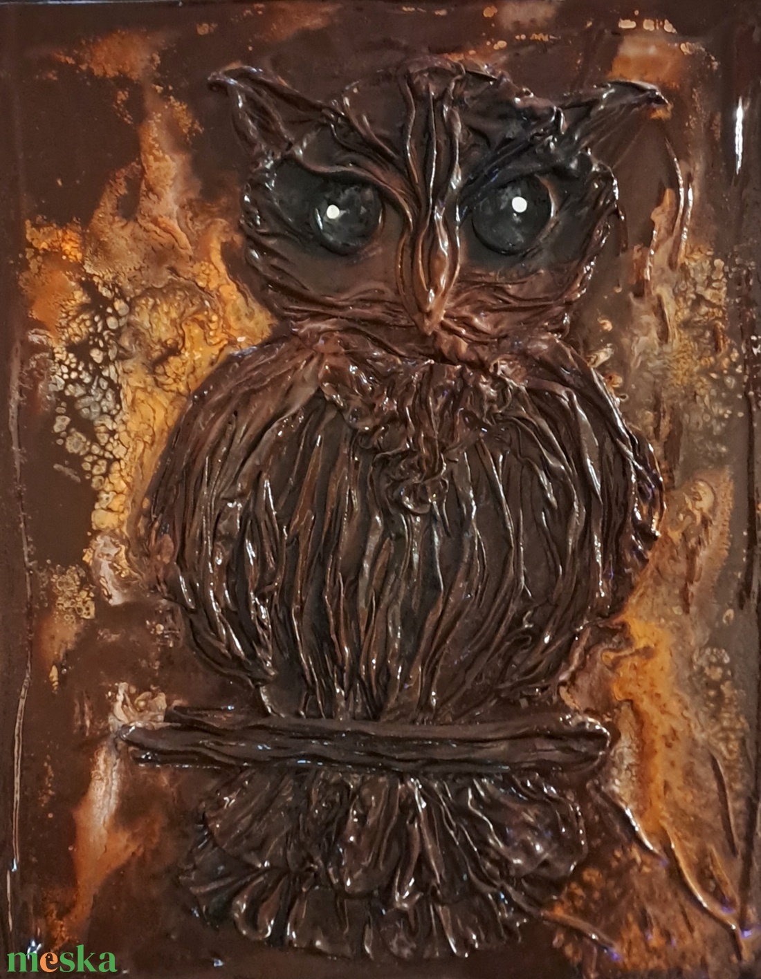 Bagoly, 40x50cm - otthon & életmód - dekoráció - kép & falikép - 3d képek - Meska.hu