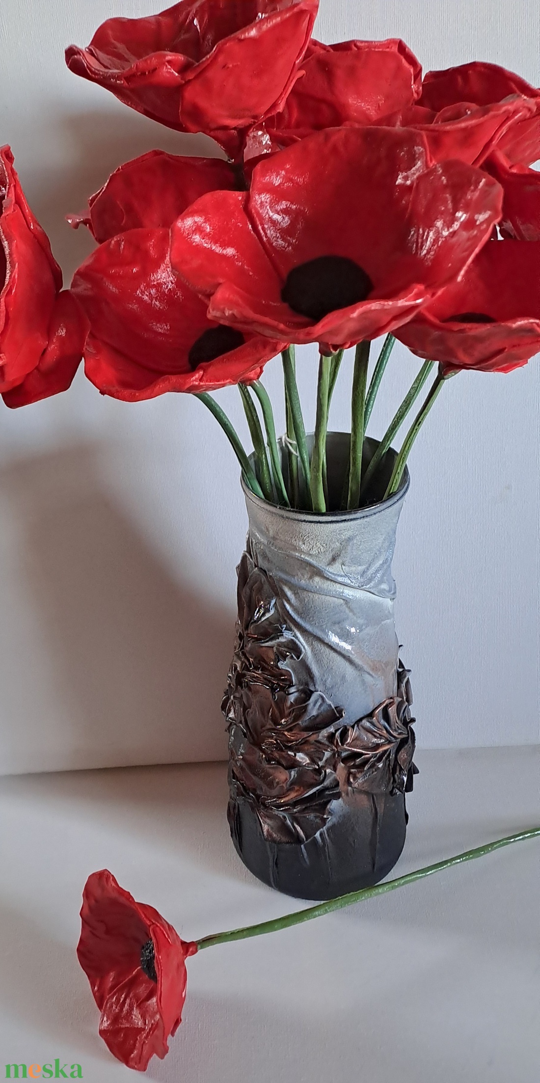 Pipacsok szálban - otthon & életmód - dekoráció - virágdísz és tartó - csokor & virágdísz - Meska.hu