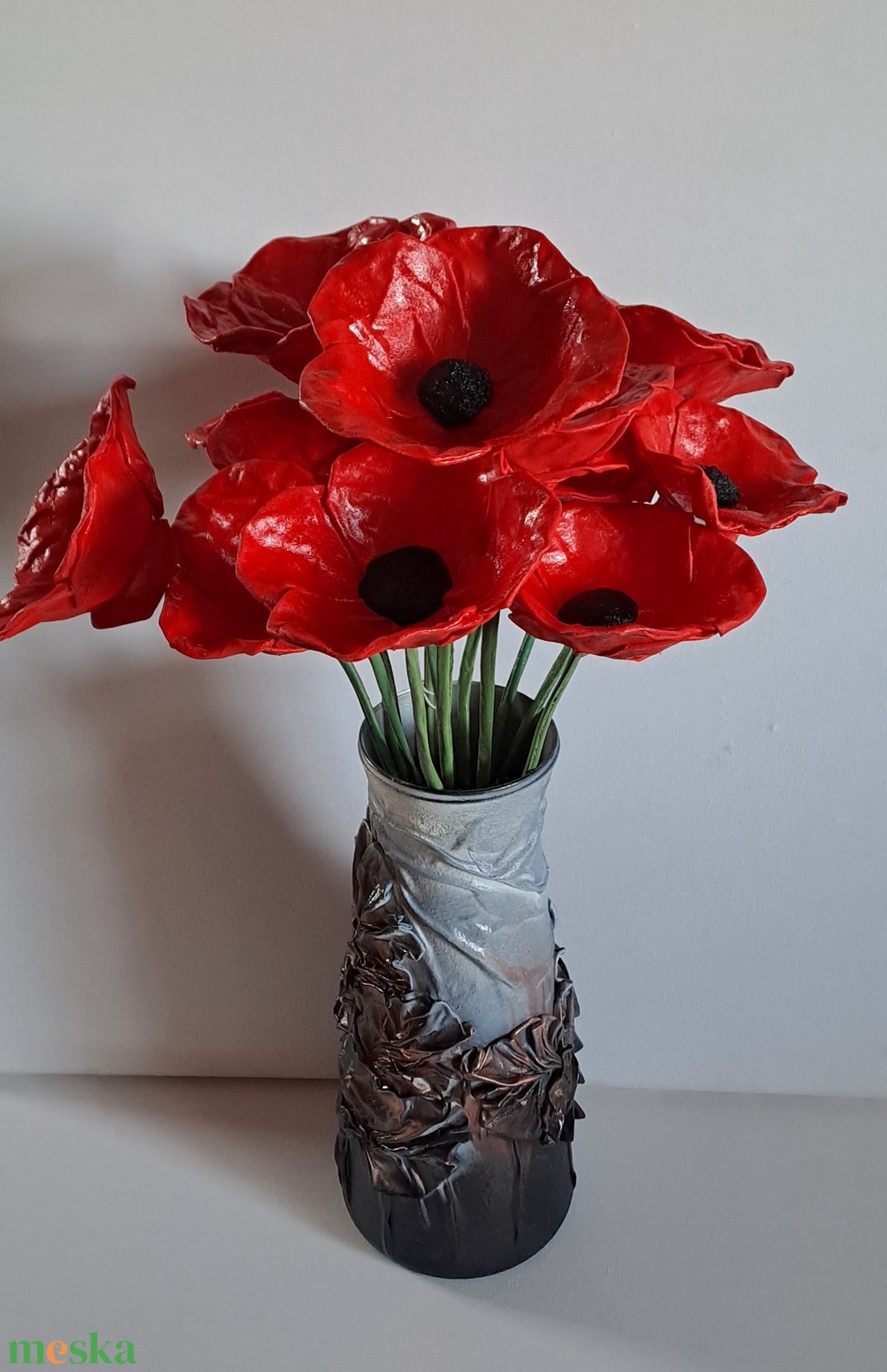 Pipacsok szálban - otthon & életmód - dekoráció - virágdísz és tartó - csokor & virágdísz - Meska.hu