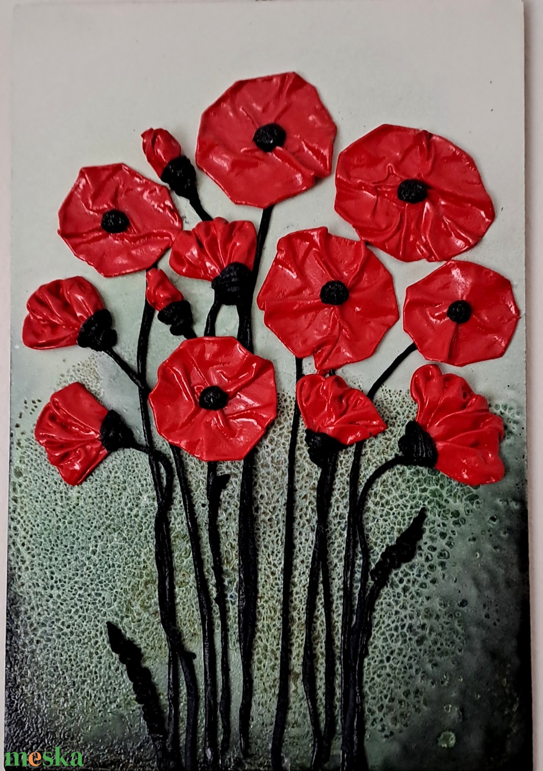 Pipacsok, 20x30cm - otthon & életmód - dekoráció - kép & falikép - 3d képek - Meska.hu