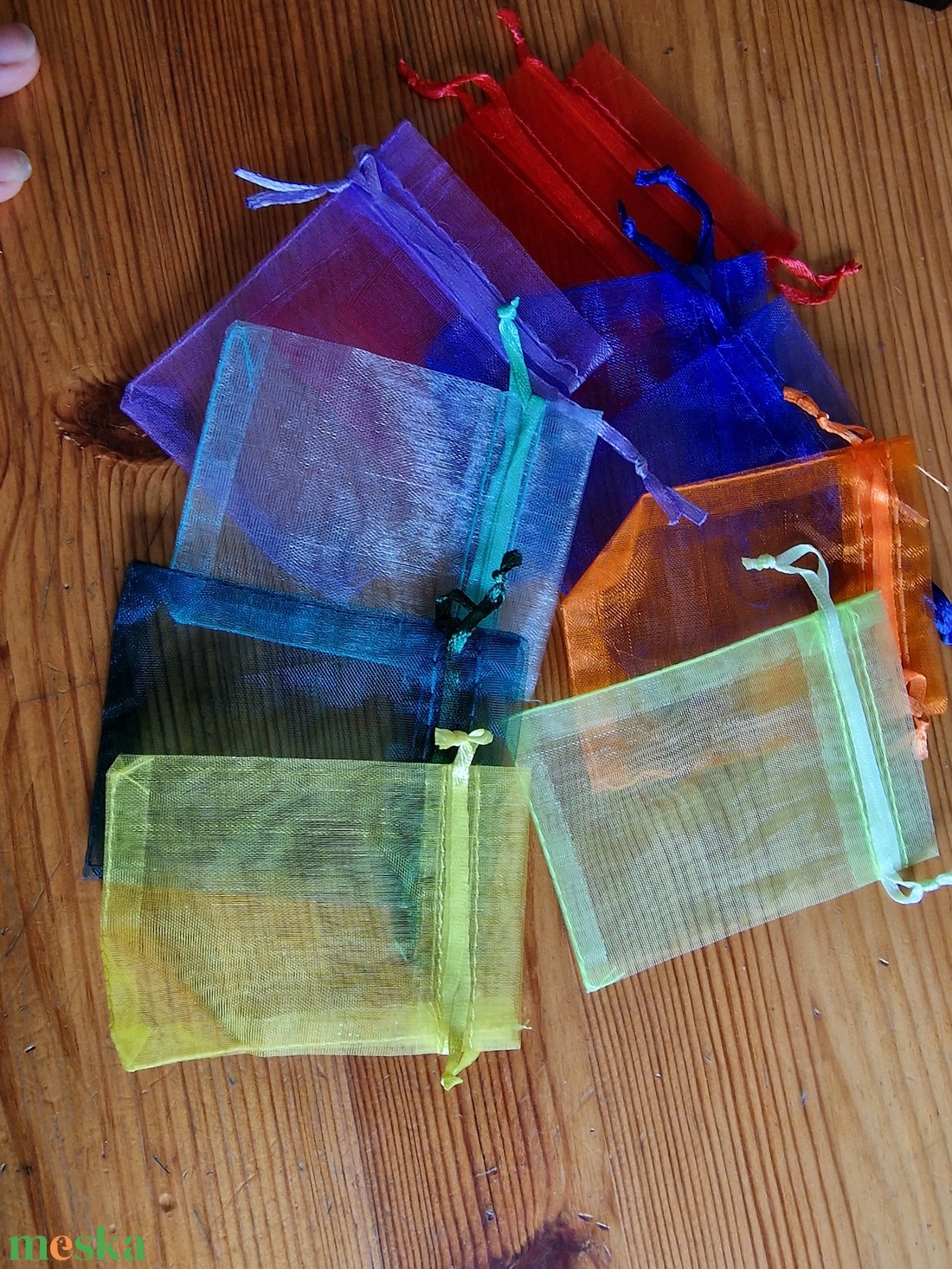 Organza tasak 7x9 cm - táska & tok - pénztárca & más tok - dohánytasak & szütyő - Meska.hu