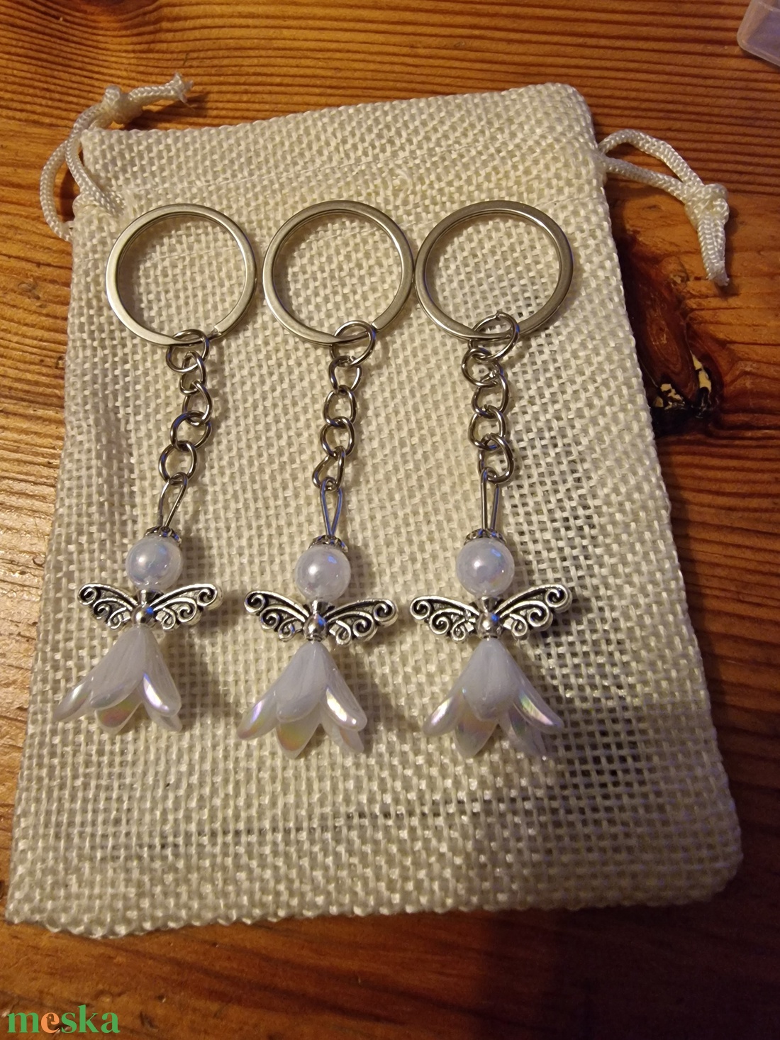 Angyalka kulcstartó 3db/csomag - táska & tok - kulcstartó & táskadísz - kulcstartó - Meska.hu