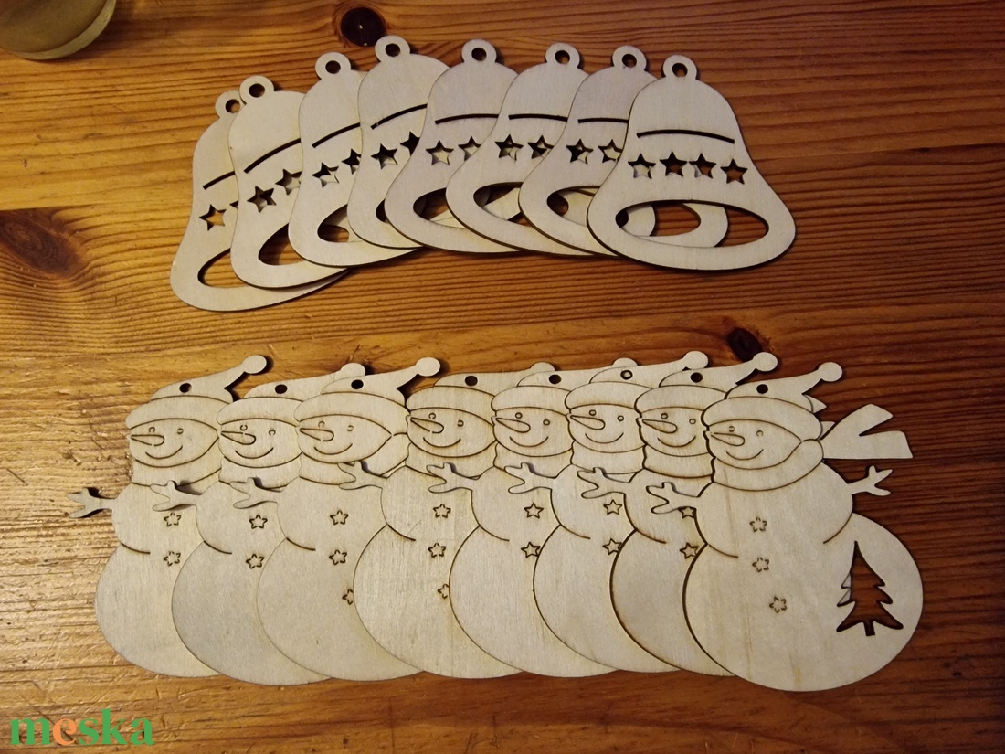 Karácsonyi fa díszek 2db/csomag - karácsony - karácsonyi lakásdekoráció - karácsonyfadíszek - Meska.hu