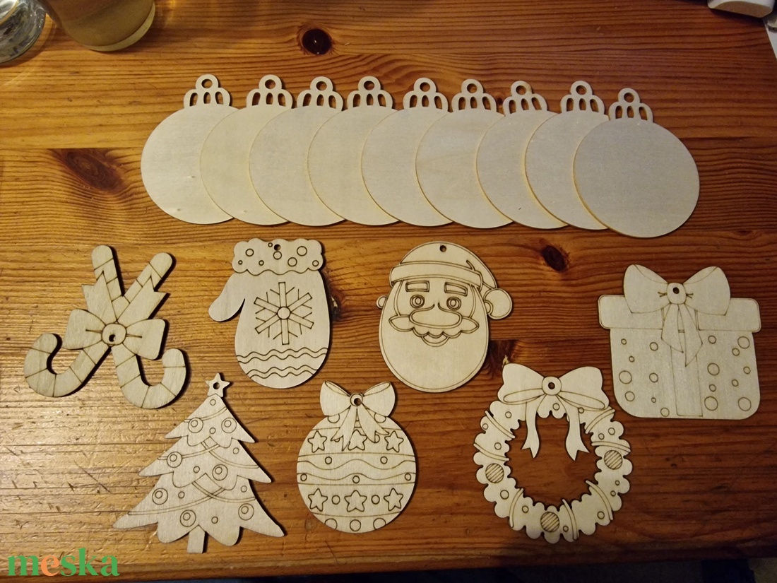 Karácsonyi fa díszek 2db/csomag - karácsony - karácsonyi lakásdekoráció - karácsonyfadíszek - Meska.hu