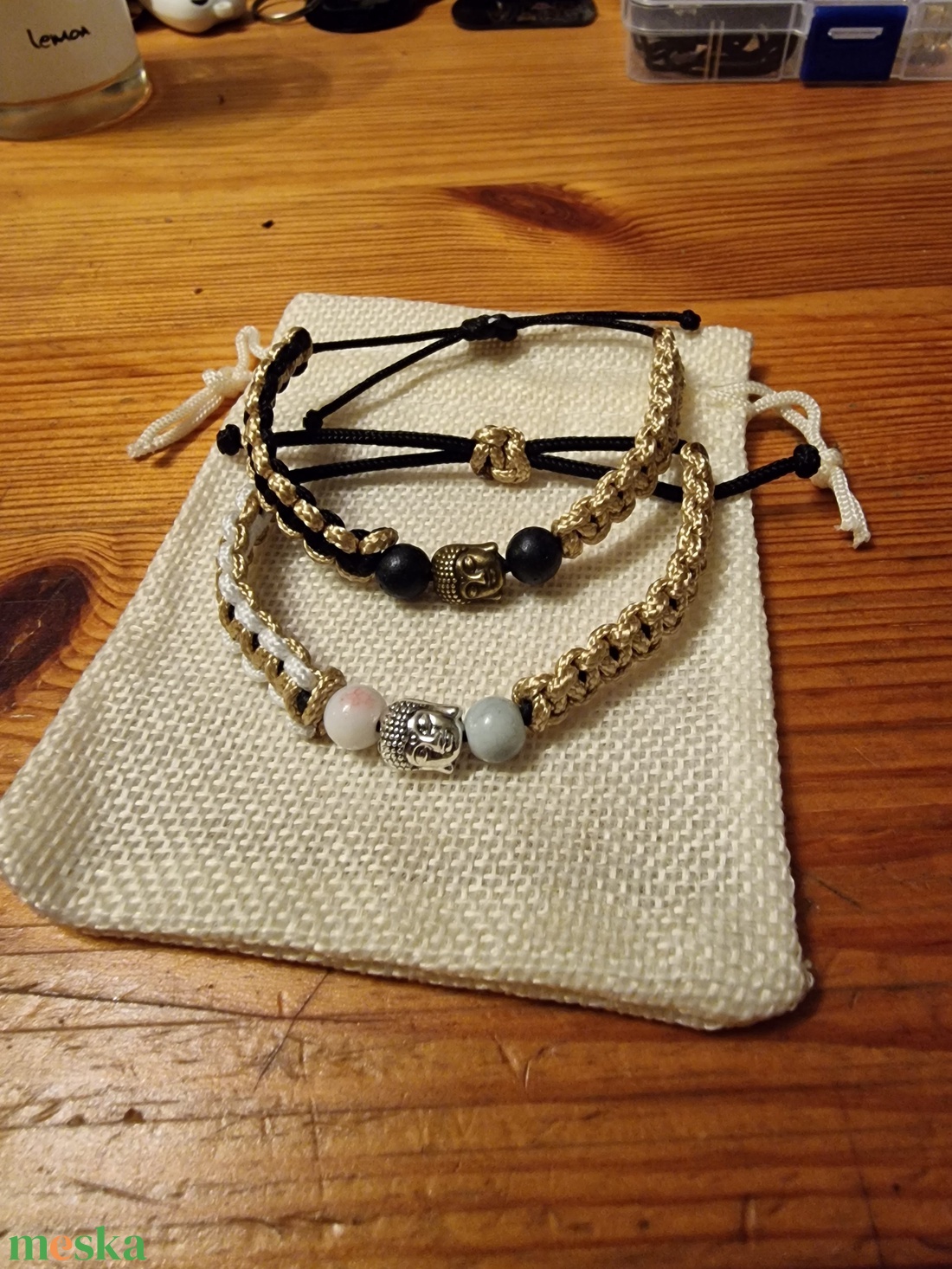 Buddha karkötő - ékszer - karkötő - fonott karkötő - Meska.hu