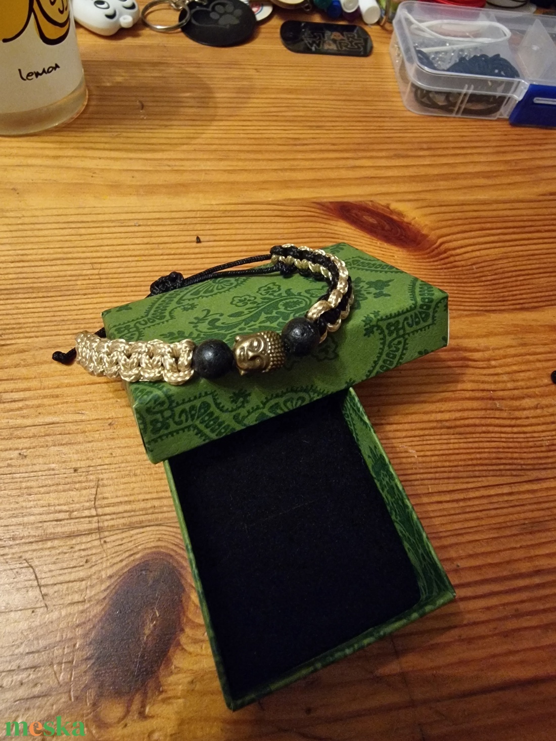 Buddha karkötő - ékszer - karkötő - fonott karkötő - Meska.hu