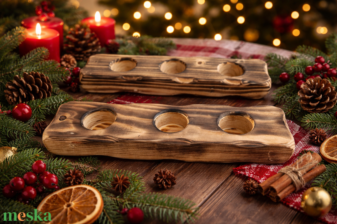 Fa gyertyatartó  - otthon & életmód - gyertya, illat, aroma - mécses és mécsestartó - Meska.hu