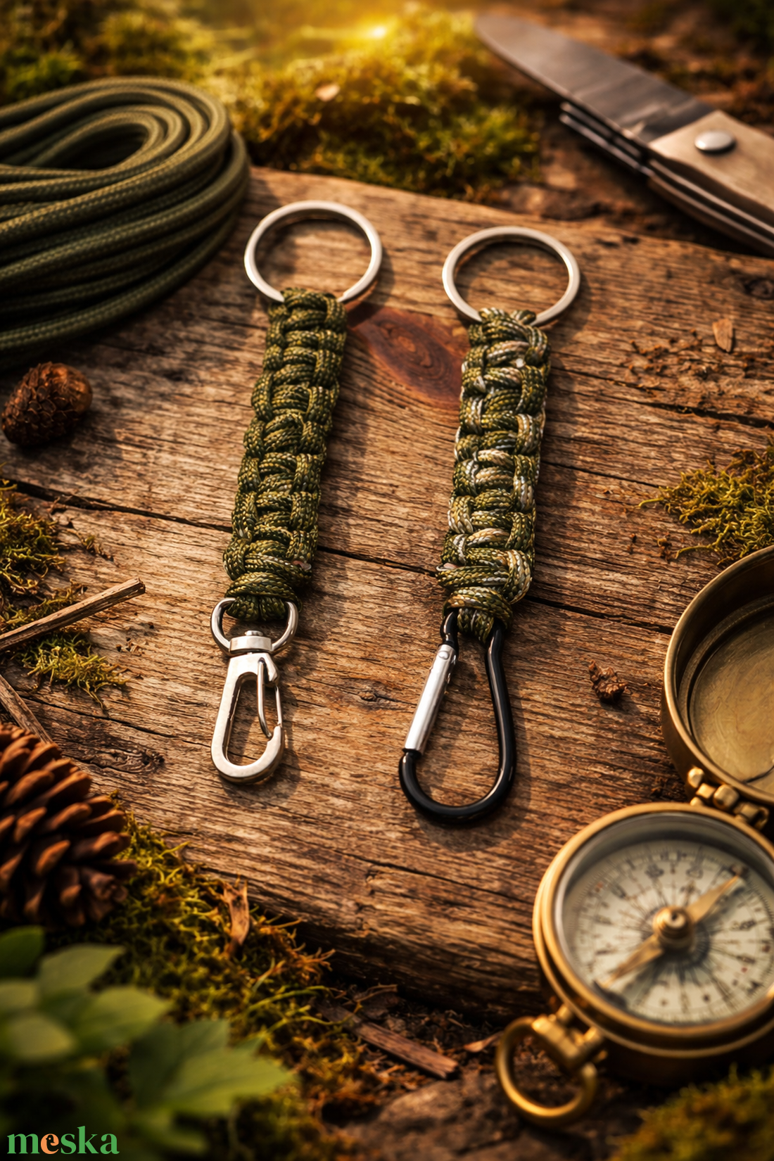 Terepszínű túlélő kulcstartó - táska & tok - kulcstartó & táskadísz - kulcstartó - Meska.hu