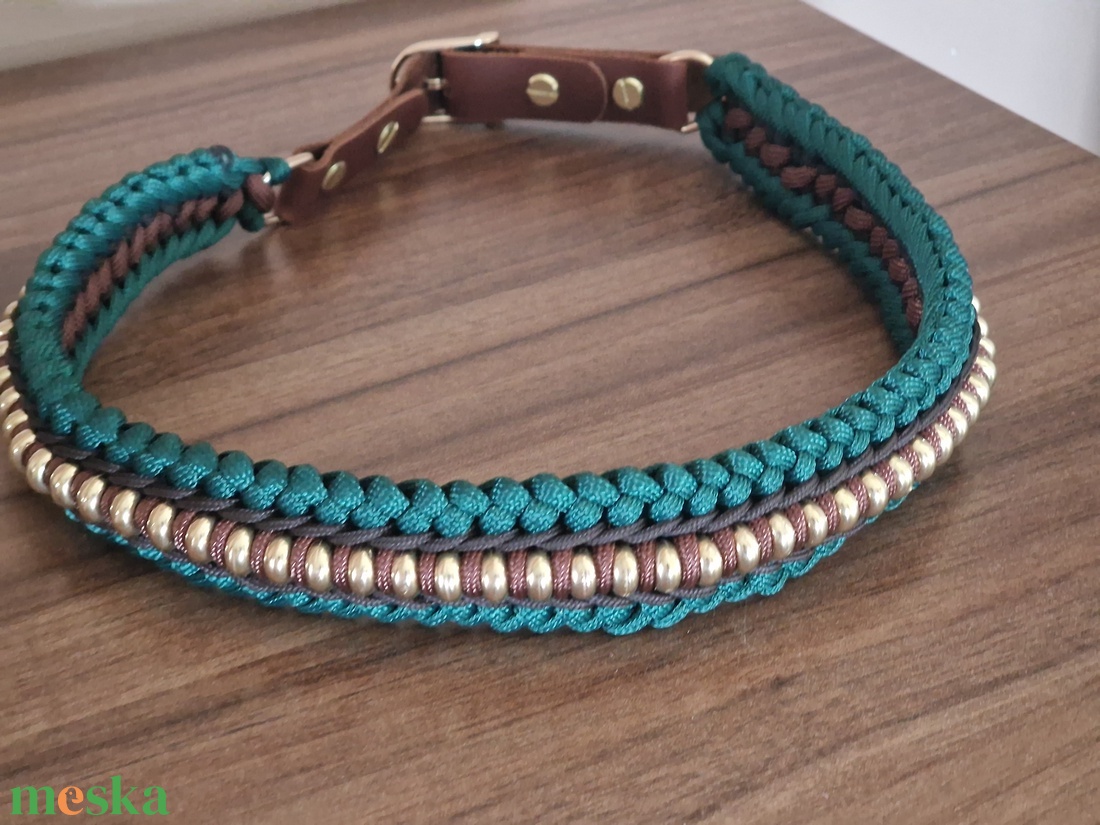 Paracord / bőr nyakörv - otthon & életmód - kisállatoknak - kutyáknak - kutya nyakörv - Meska.hu