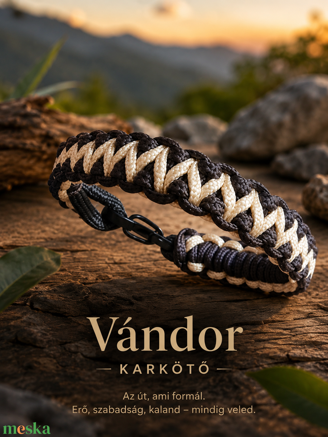 Vándor karkötő - ékszer - karkötő - fonott karkötő - Meska.hu