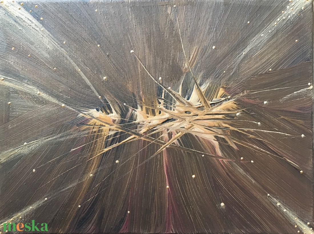 Csillagpor - energetizált/spirituális, akril festmény 18x24 cm - művészet - festmény - akril - Meska.hu