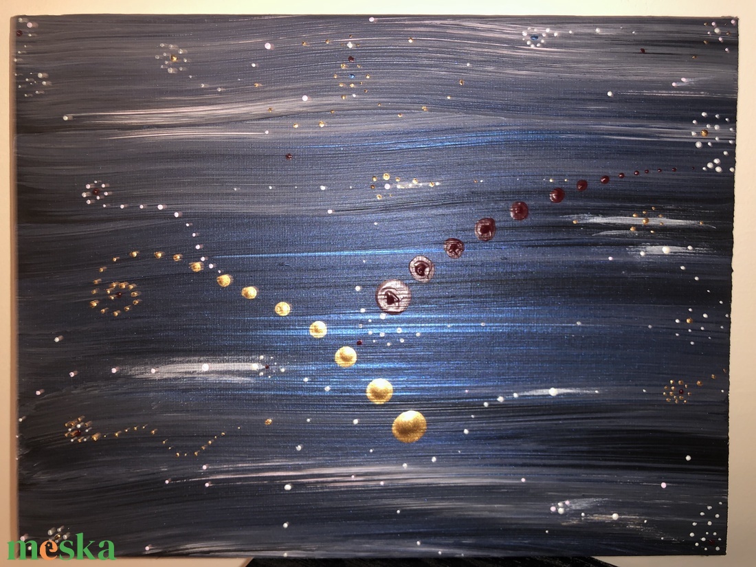 Galaxis 1 (absztrakt akril festmény) - művészet - festmény - akril - Meska.hu