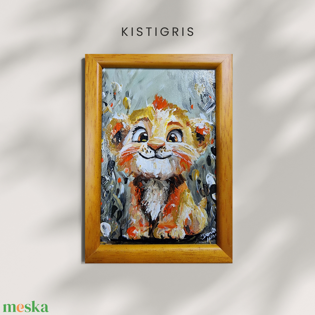 Kistigris - Akril festmény - művészet - festmény - akril - Meska.hu