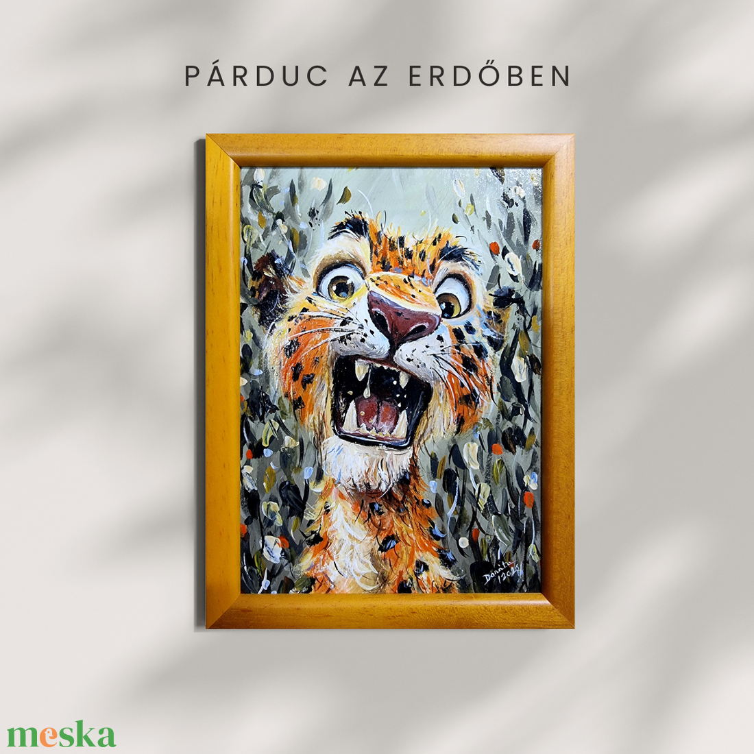 Párduc az erdőben - Akril festmény - művészet - festmény - akril - Meska.hu