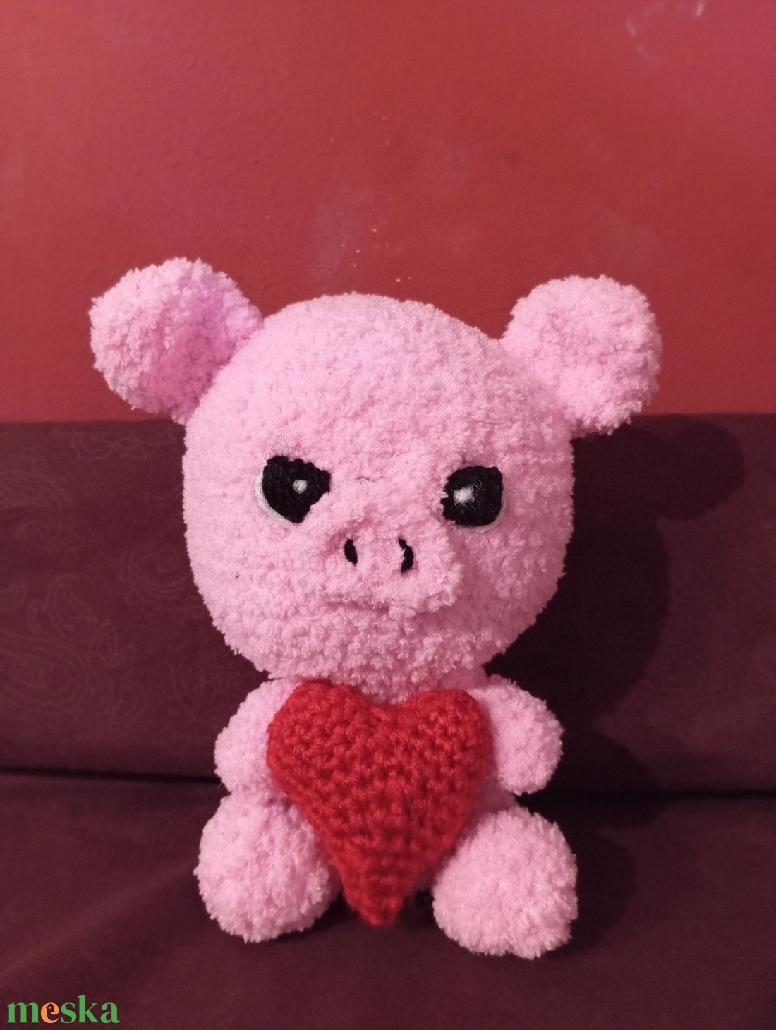 Horgolt szerelmes oroszlán és malac figura - játék & sport - plüssállat & játékfigura - más figura - Meska.hu