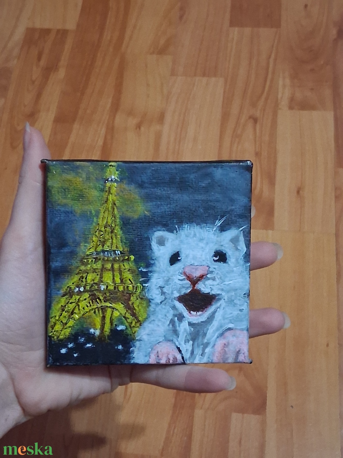 Párizsi hörcsög - művészet - festmény - akril - Meska.hu