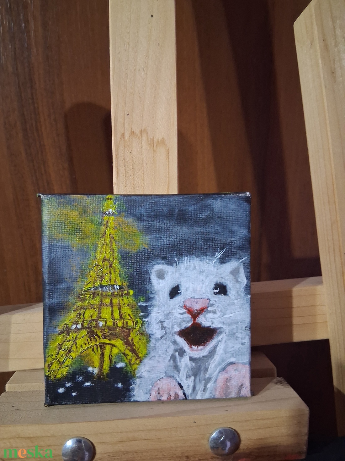 Párizsi hörcsög - művészet - festmény - akril - Meska.hu