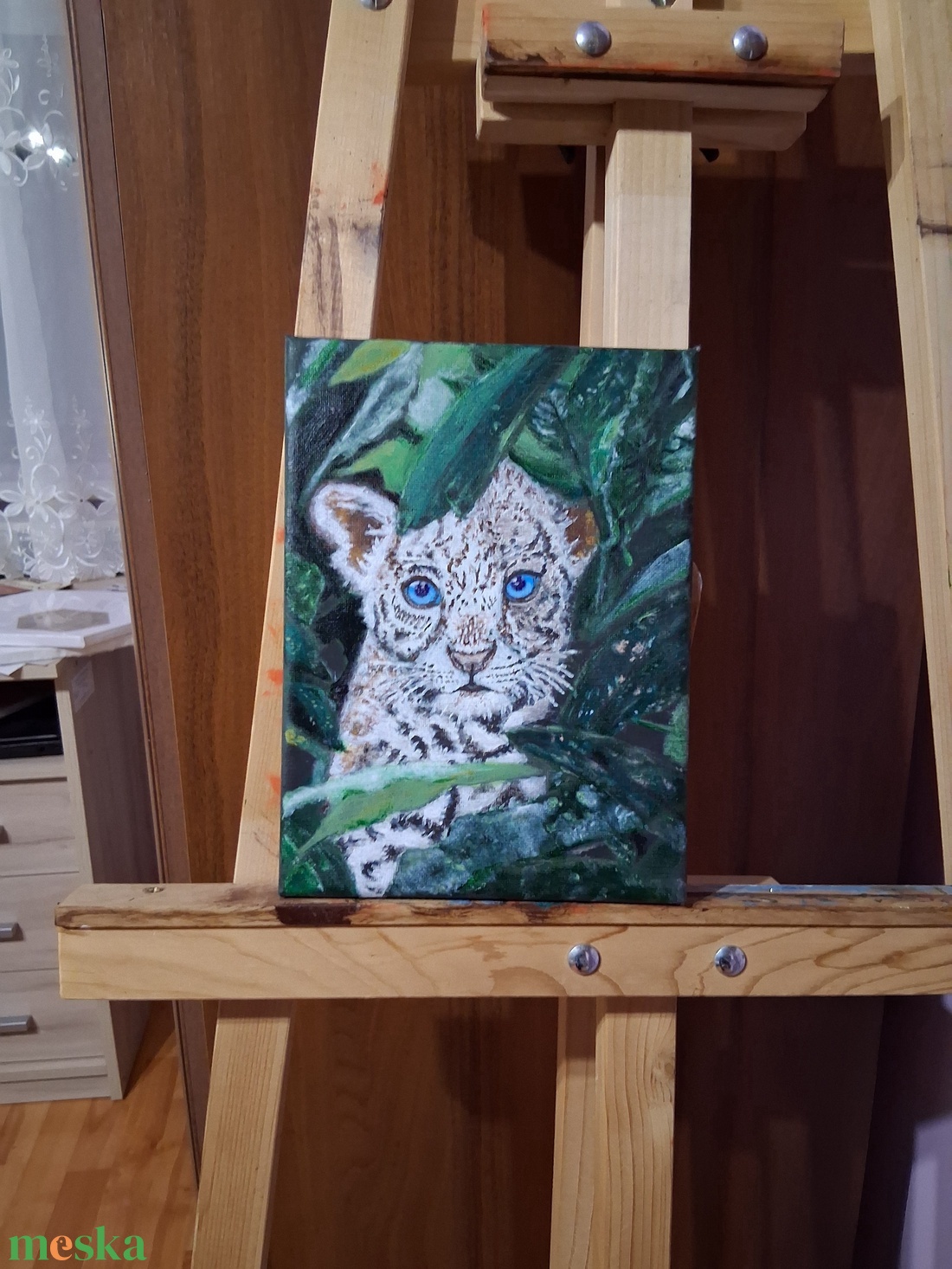 Fehér Tigris - művészet - festmény - akril - Meska.hu